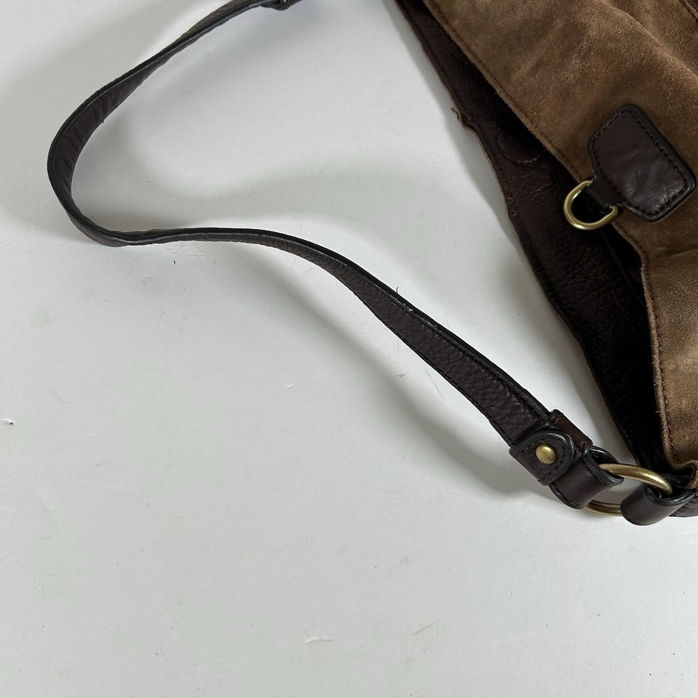 Frye Women's Purse Paige Hobo Tan Tote Bag Leather Suede Outdoor MSRP $358 - Picture 6 of 16